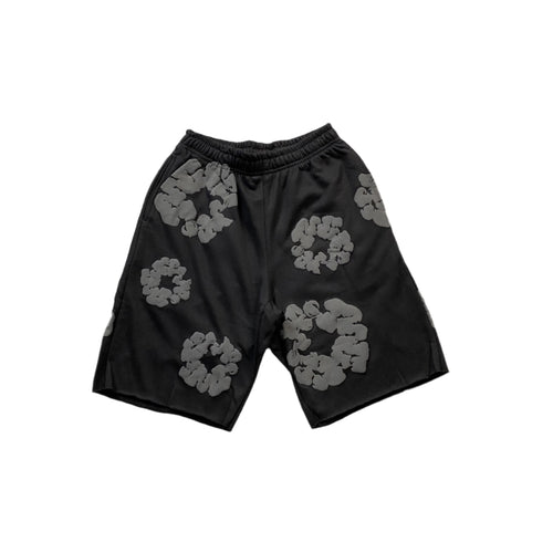 DENIM TEARS COTTON WREATH SHORTS MONOCHROME BLACK - Vanté®