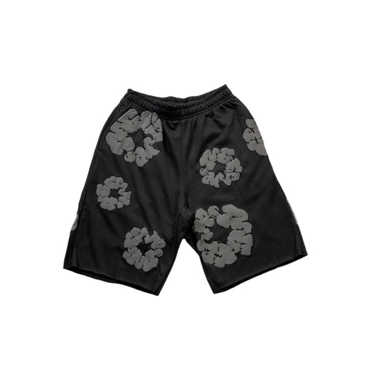DENIM TEARS COTTON WREATH SHORTS MONOCHROME BLACK - Vanté®