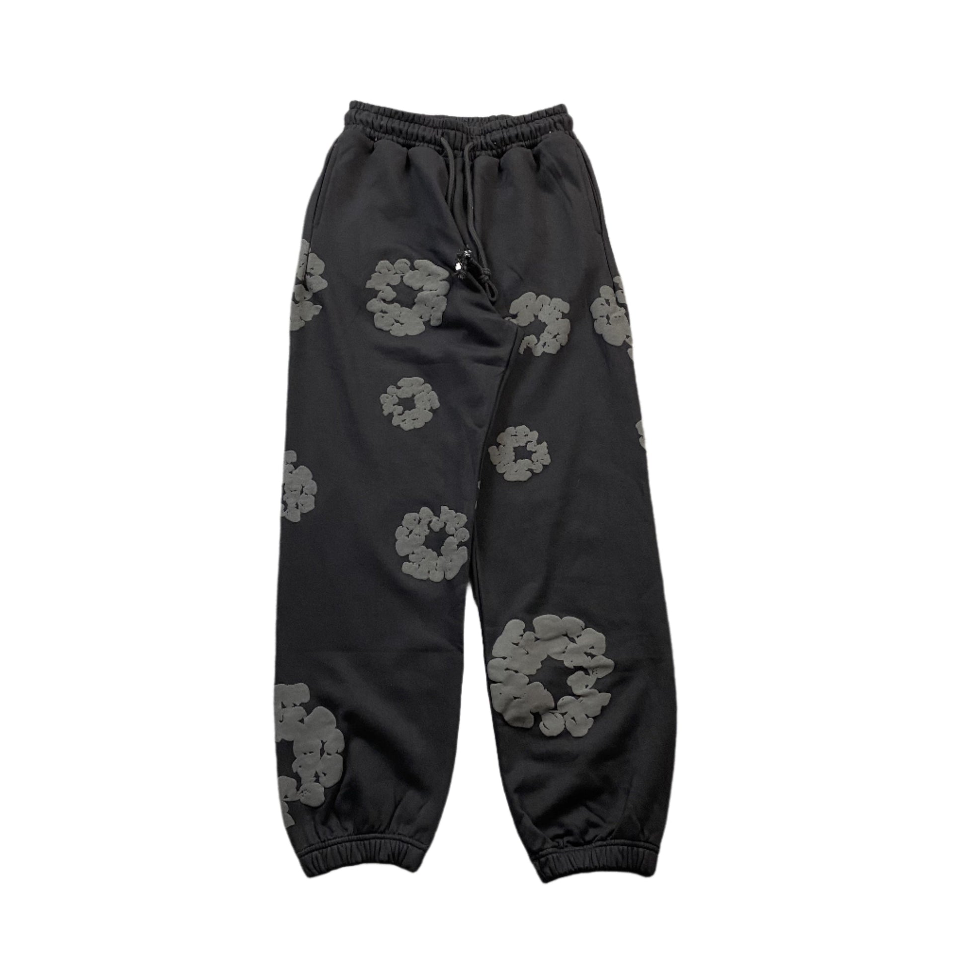 DENIM TEARS COTTON WREATH SWEATPANTS MONOCHROME BLACK - Vanté®