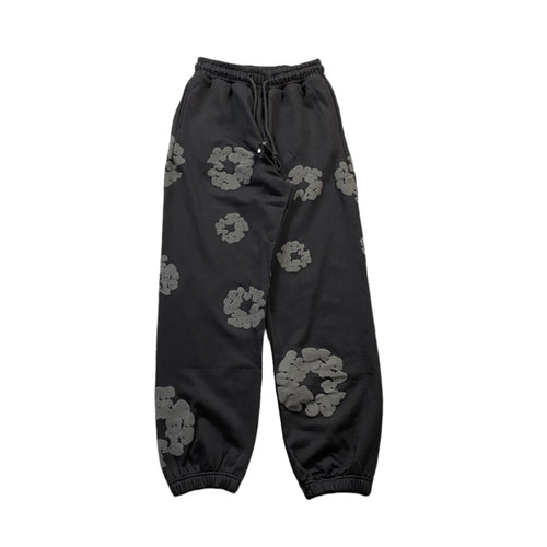 DENIM TEARS COTTON WREATH SWEATPANTS MONOCHROME BLACK - Vanté®