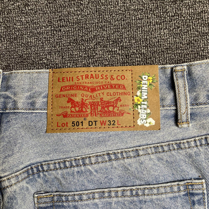 DENIM TEARS x LEVI'S COTTON WREATH JEANS LIGHT WASH - Vanté®