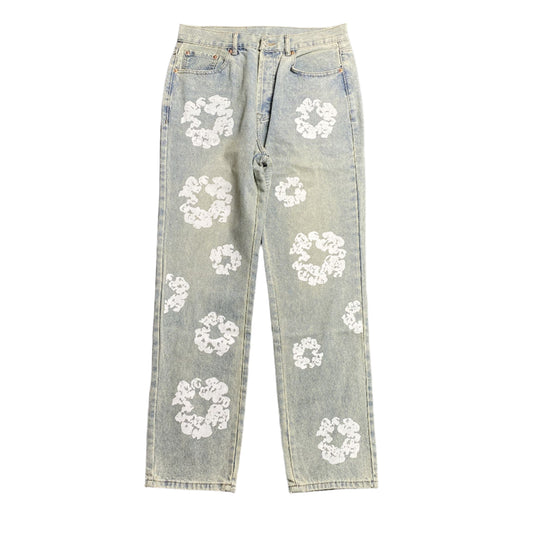 DENIM TEARS x LEVI'S DIRTY WASH WREATH JEANS LIGHT WASH - Vanté®