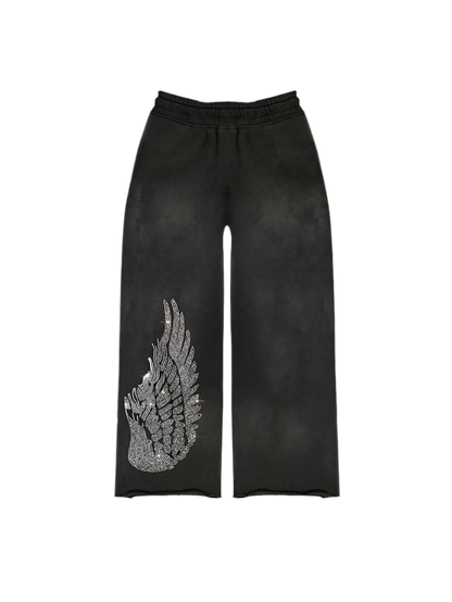 5 ★ Rhinestone ‘Falling Cross’ Sweatpants - Vanté®