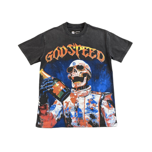 GODSPEED VICTORY TOAST T-SHIRT WASHED BLACK - Vanté®