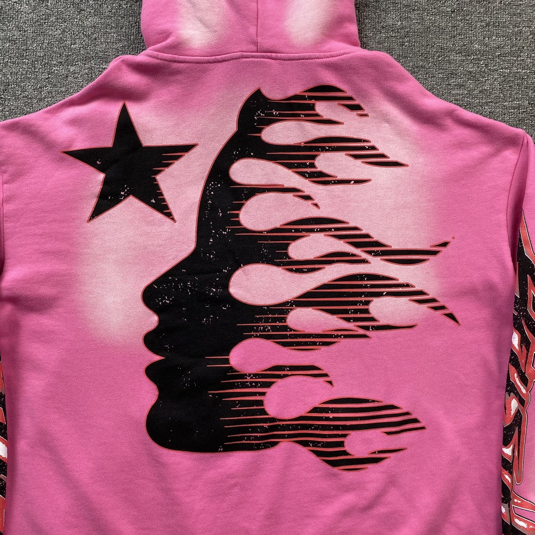 HELLSTAR BRAINWASHED WITHOUT BRAIN HOODIE PINK - Vanté®