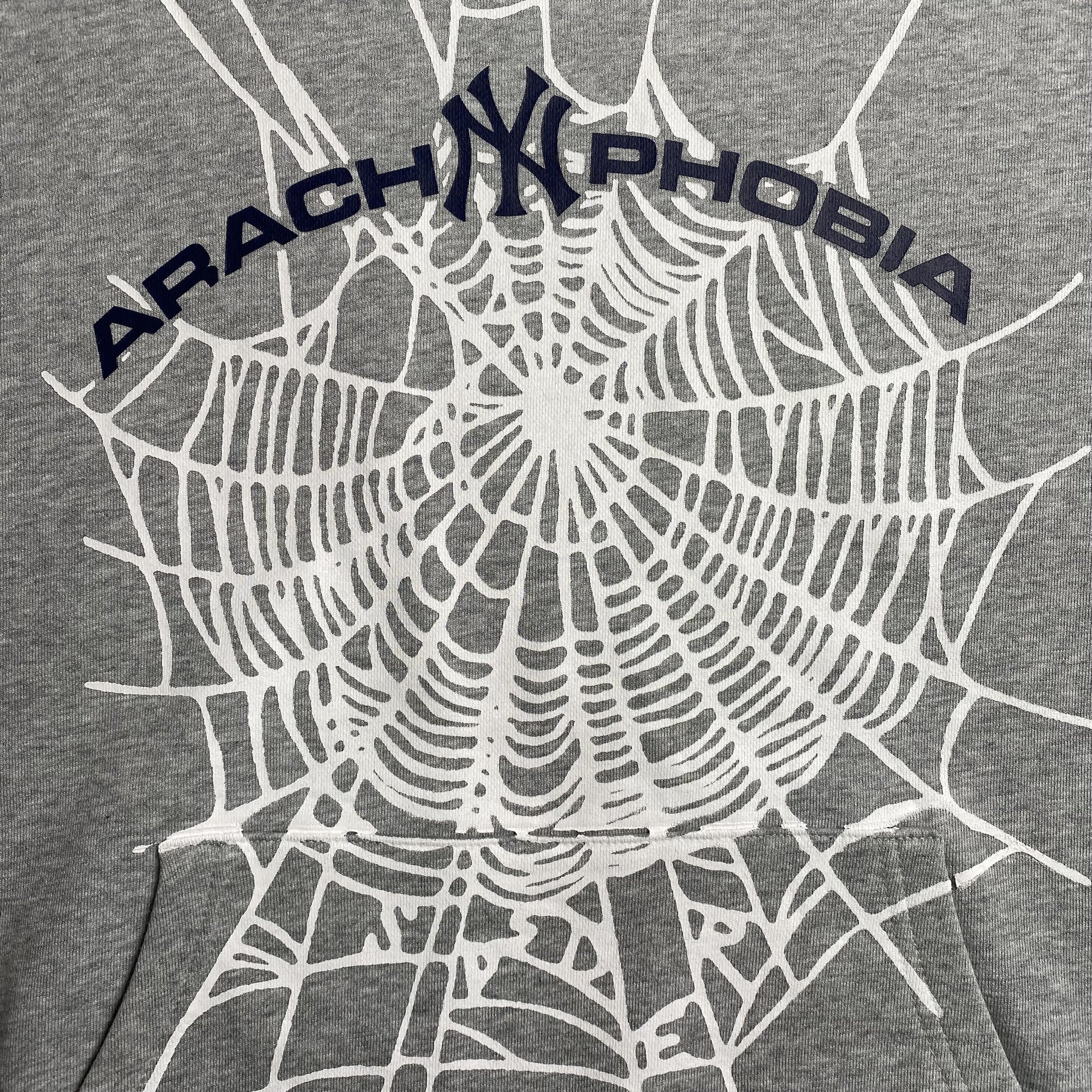 SP5DER ARACH NY PHOBIA HOODIE ASH GREY - Vanté®