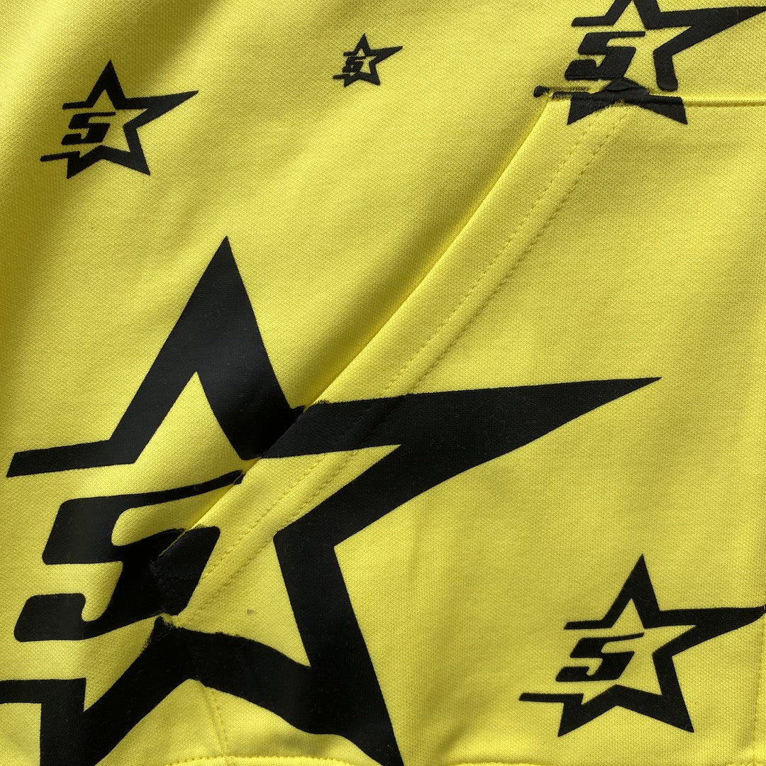 SP5DER DOUBLE LAYER 5 STAR ZIP HOODIE YELLOW - Vanté®