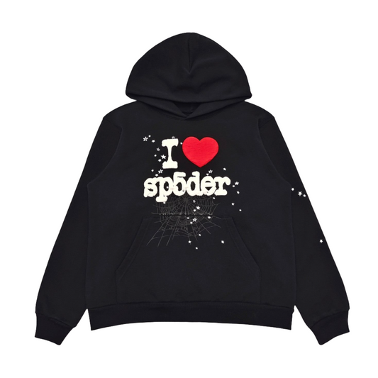 SP5DER I HEART SP5 SOUVENIR HOODIE BLACK - Vanté®