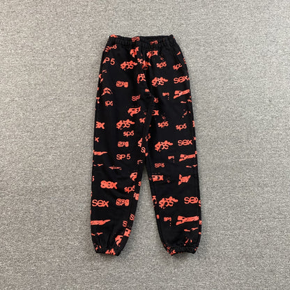 SP5DER SEX AOP SWEATPANTS BLACK - Vanté®