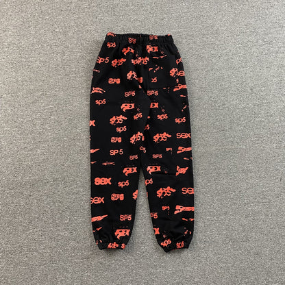 SP5DER SEX AOP SWEATPANTS BLACK - Vanté®