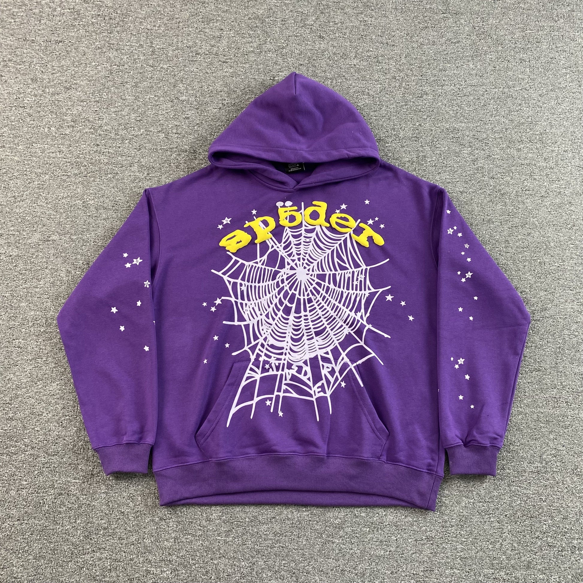 SP5DER STAR OG WEB V2 HOODIE PURPLE - Vanté®