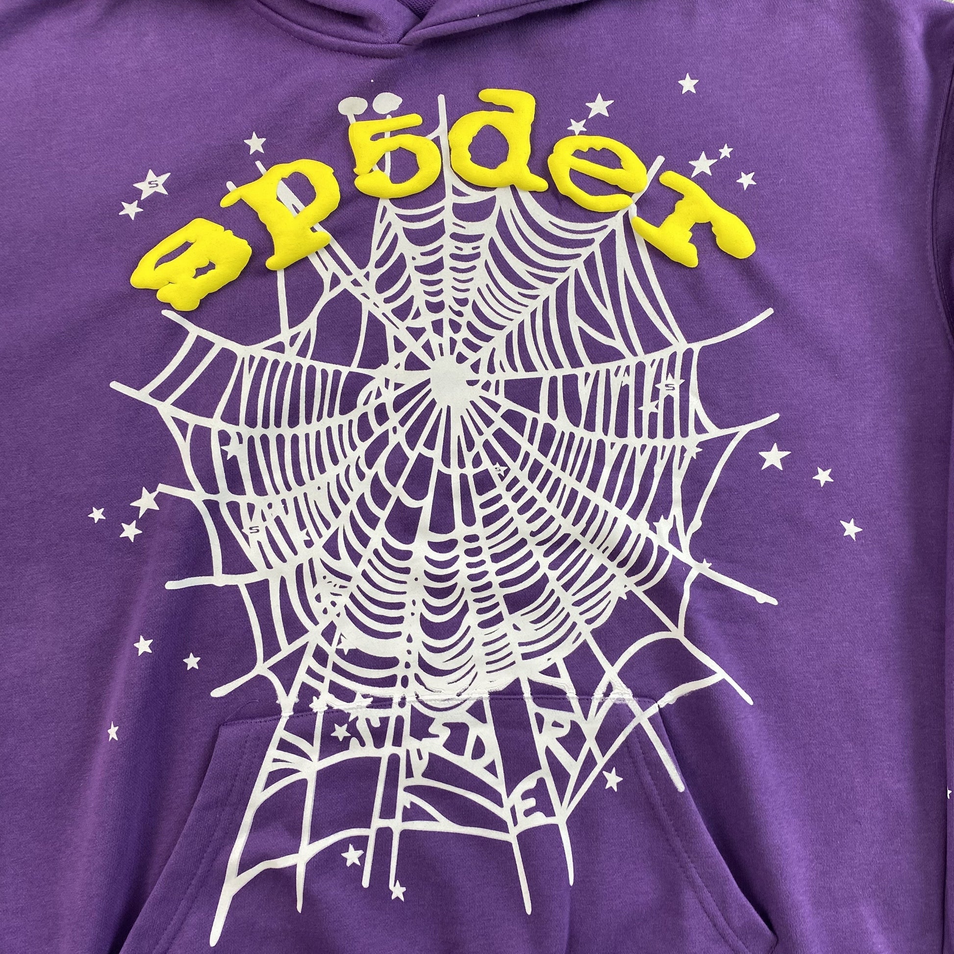 SP5DER STAR OG WEB V2 HOODIE PURPLE - Vanté®
