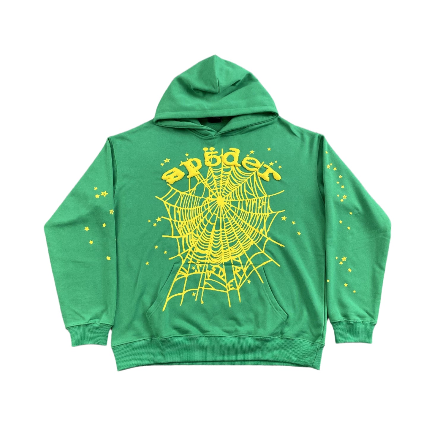 SP5DER STAR OG WEB V2 HOODIE SLIME GREEN - Vanté®