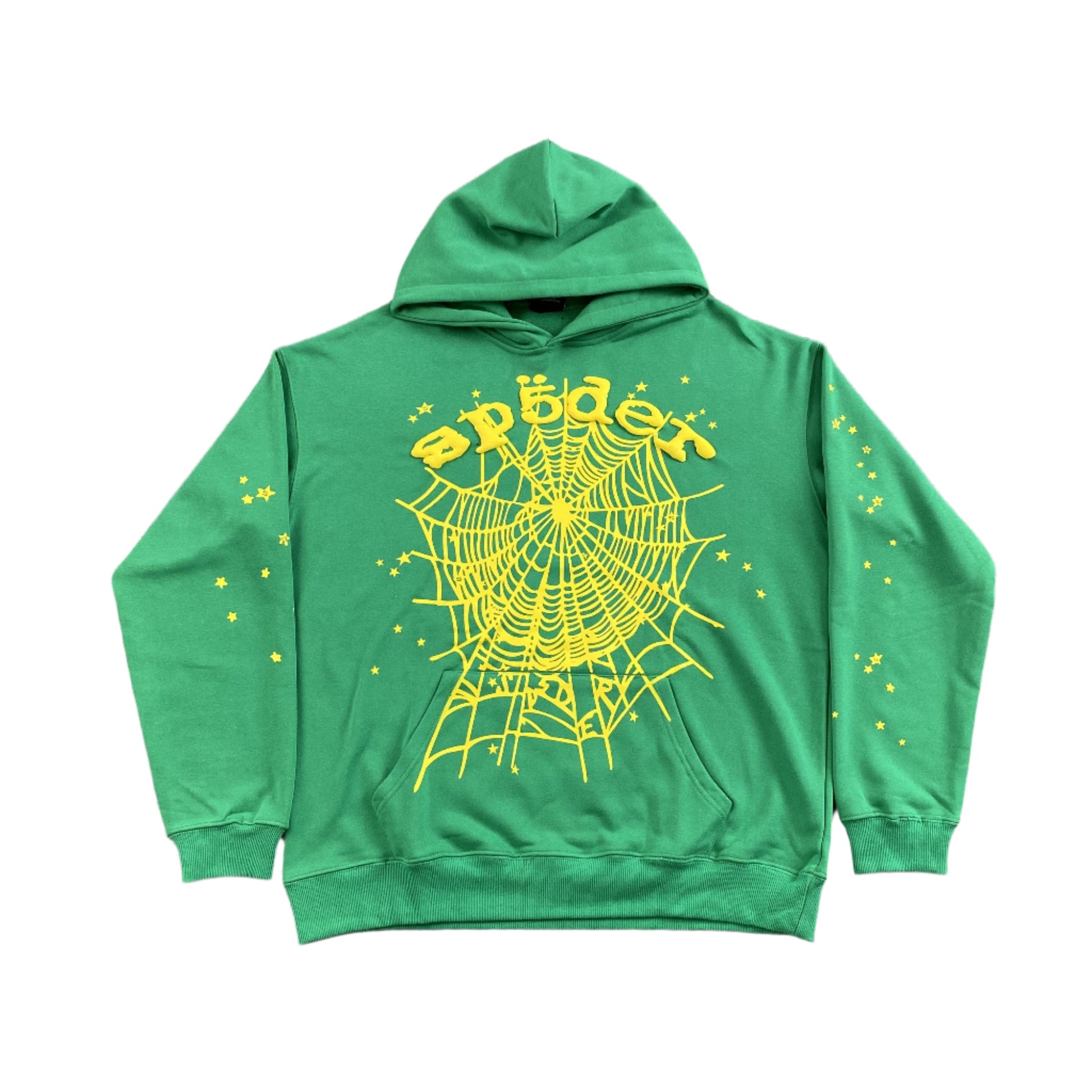 SP5DER STAR OG WEB V2 HOODIE SLIME GREEN - Vanté®