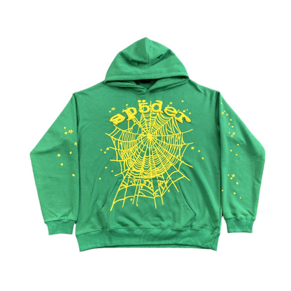 SP5DER STAR OG WEB V2 HOODIE SLIME GREEN - Vanté®