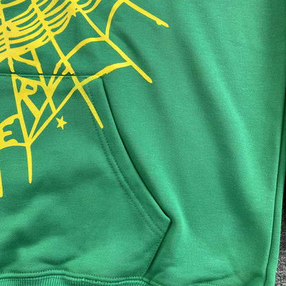 SP5DER STAR OG WEB V2 HOODIE SLIME GREEN - Vanté®