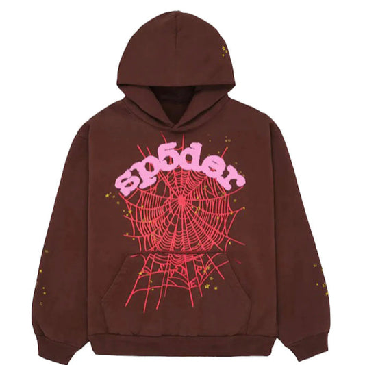 SP5DER WEB HOODIE BROWN - Vanté®