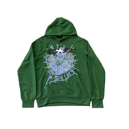 SP5DER WEB HOODIE HUNTER GREEN - Vanté®