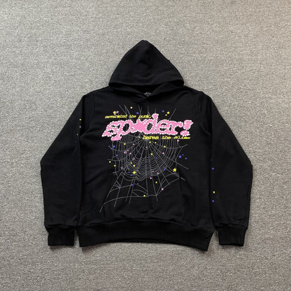 SP5DER P*NK V2 HOODIE BLACK - Vanté®