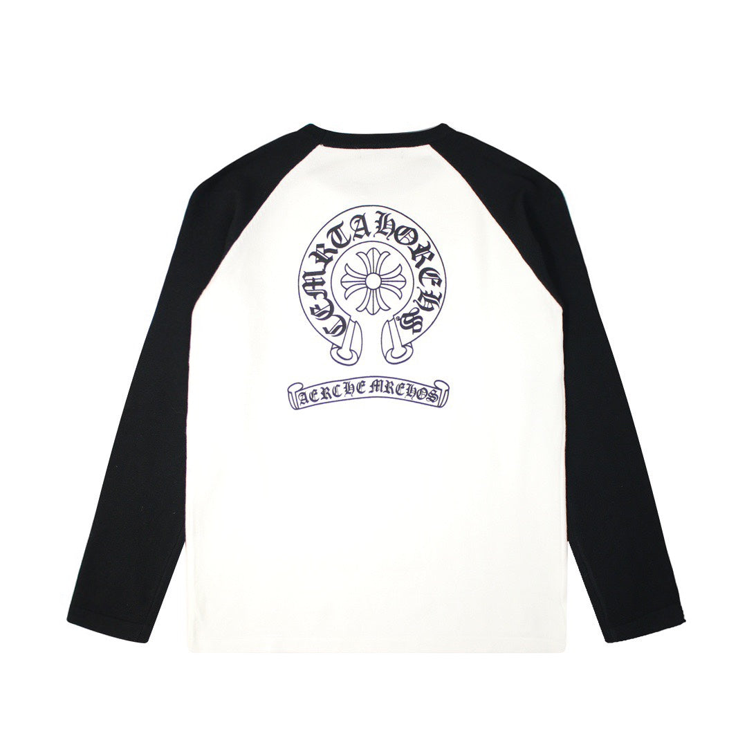 CHROME HEARTS HORSE SHOE LOGO LONGSLEEVE WHITE BLACK - Vanté®