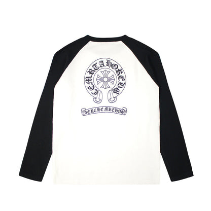 CHROME HEARTS HORSE SHOE LOGO LONGSLEEVE WHITE BLACK - Vanté®