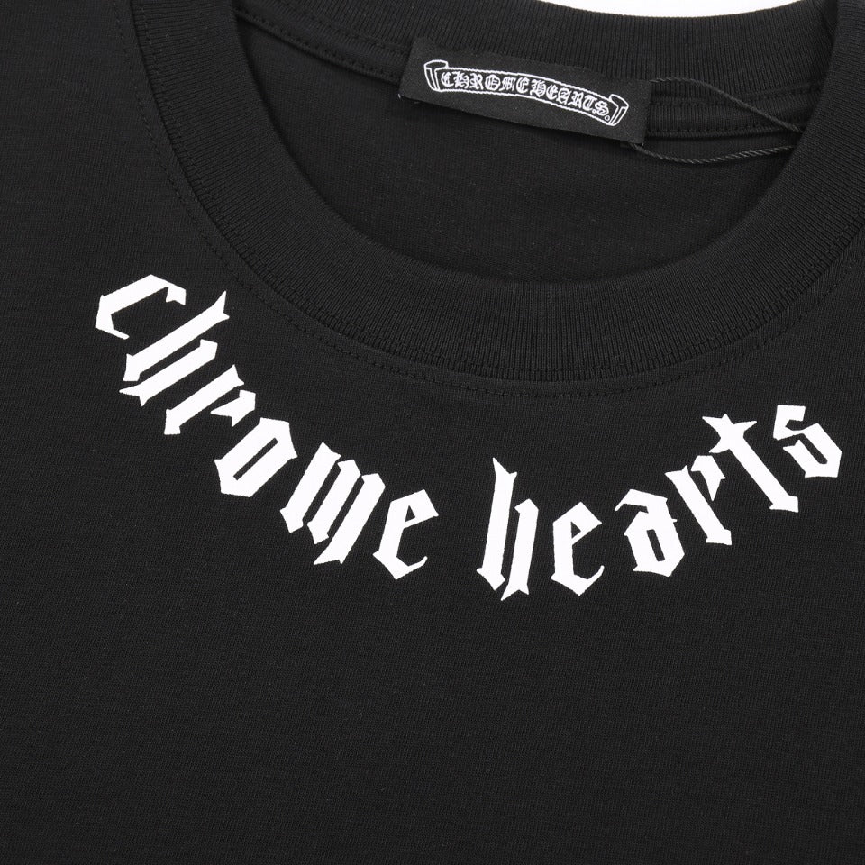 CHROME HEARTS LOGO COLLAR T-SHIRT BLACK - Vanté®