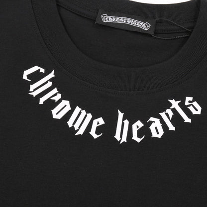 CHROME HEARTS LOGO COLLAR T-SHIRT BLACK - Vanté®
