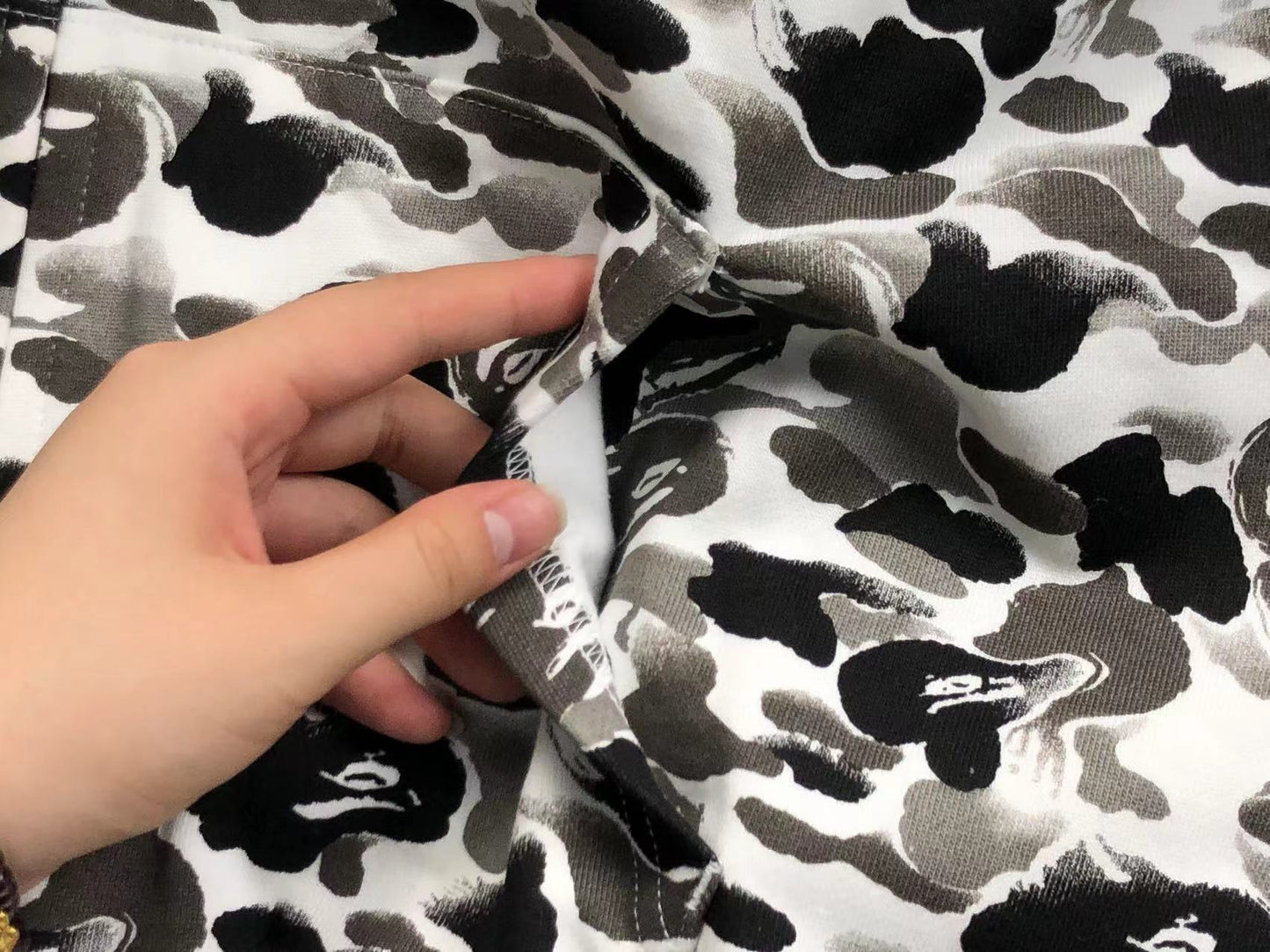 BAPE ABC CAMO SHARK FULL ZIP HOODIE GREY - Vanté®