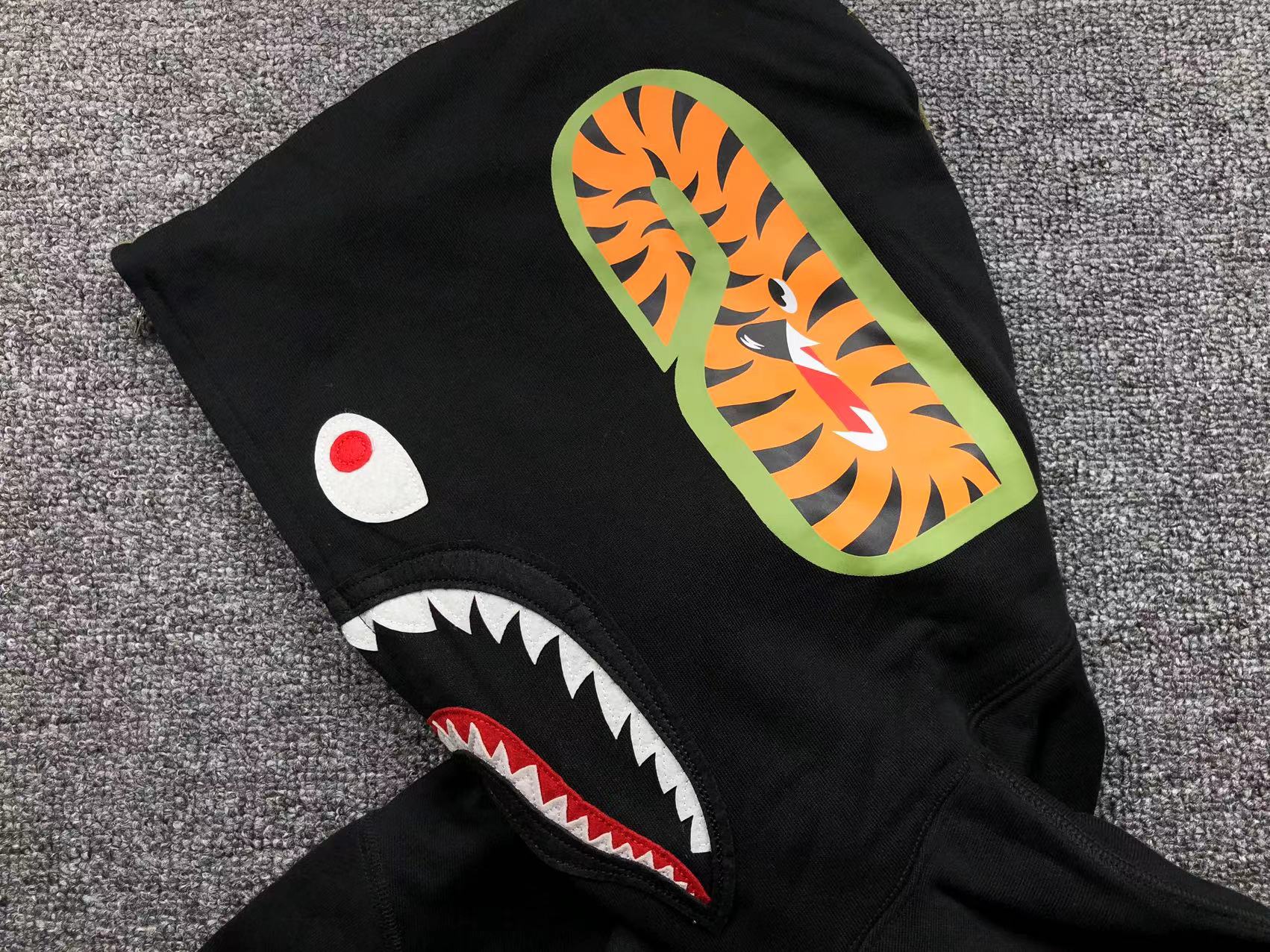 BAPE SHARK FULL ZIP HOODIE BLACK - Vanté®