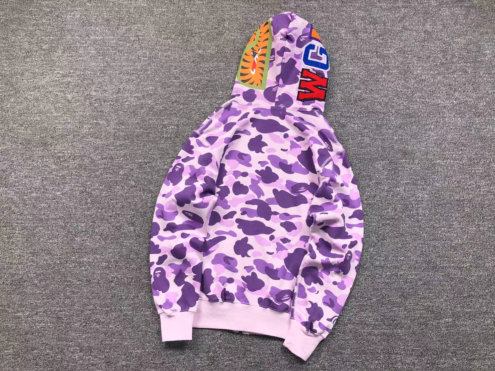 BAPE COLOR CAMO FULL ZIP HOODIE PURPLE - Vanté®