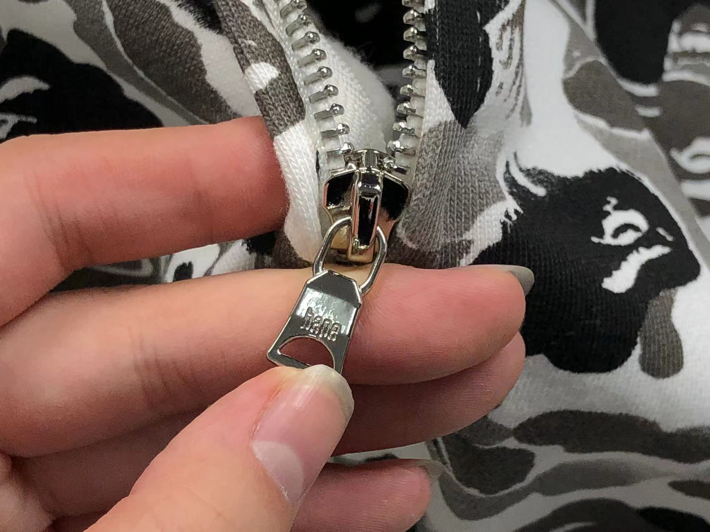 BAPE ABC CAMO SHARK FULL ZIP HOODIE GREY - Vanté®