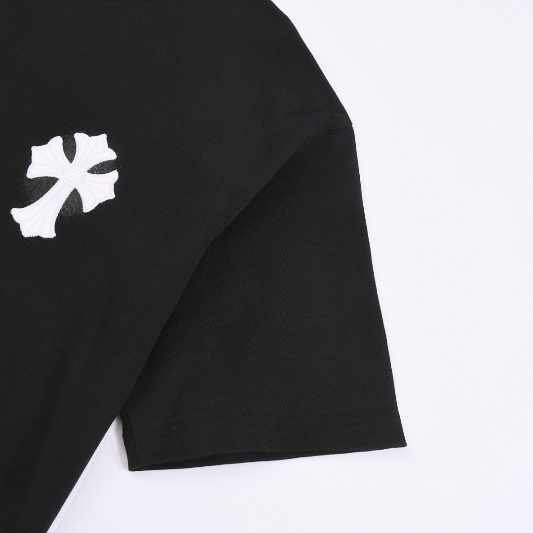 CHROME HEARTS WHITE CROSS T-SHIRT BLACK - Vanté®