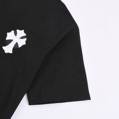 CHROME HEARTS WHITE CROSS T-SHIRT BLACK - Vanté®