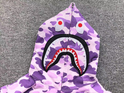 BAPE COLOR CAMO FULL ZIP HOODIE PURPLE - Vanté®