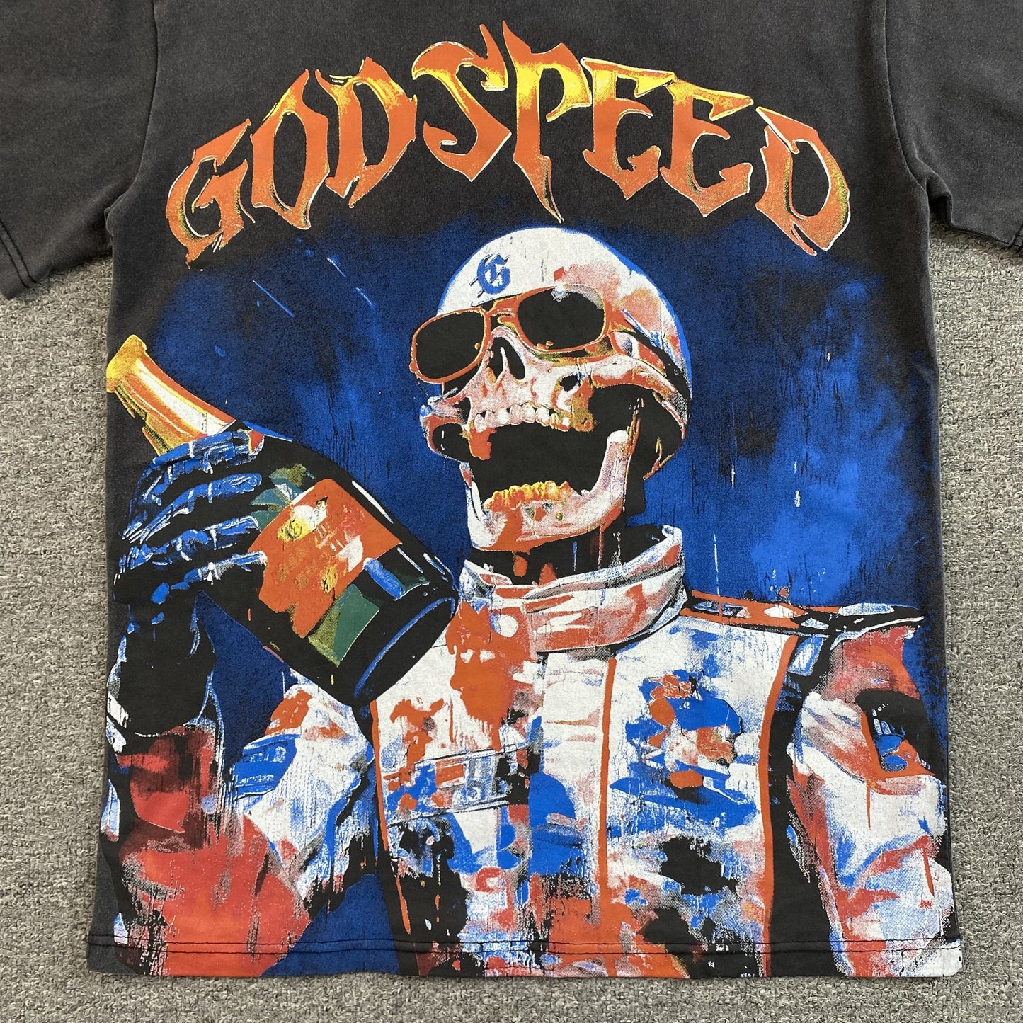 GODSPEED VICTORY TOAST T-SHIRT WASHED BLACK - Vanté®