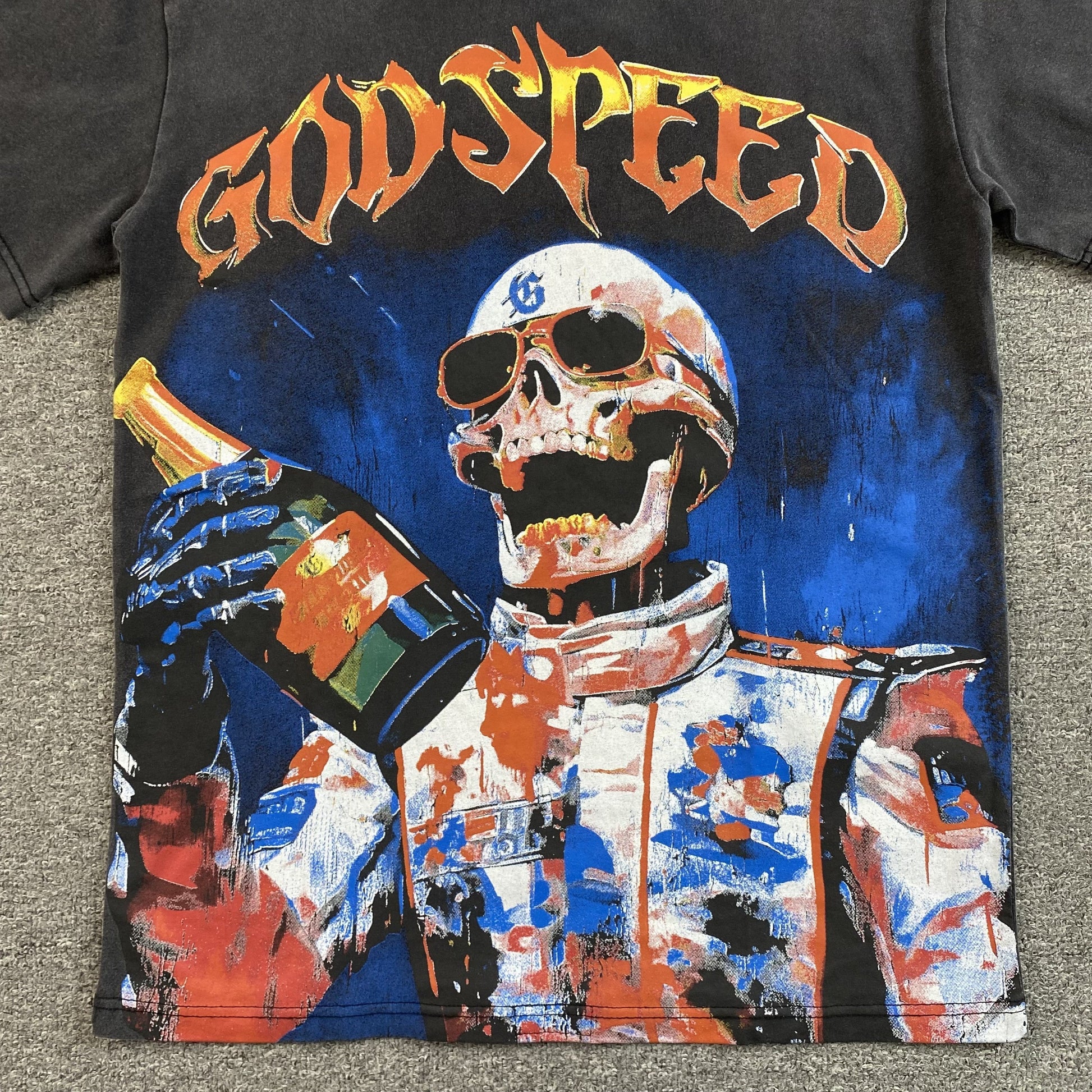 GODSPEED VICTORY TOAST T-SHIRT WASHED BLACK - Vanté®