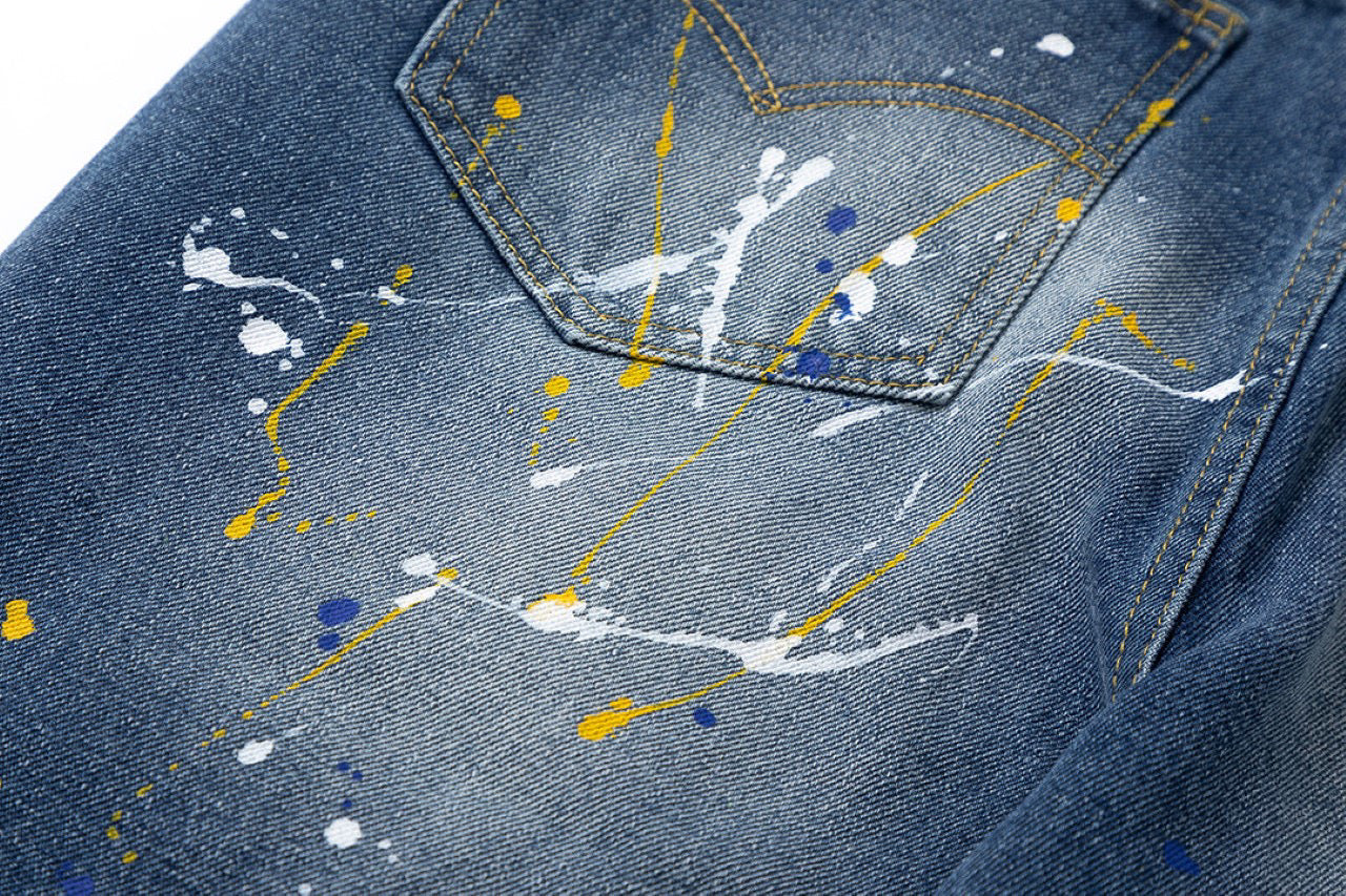 CHROME HEARTS GREEN CROSS PATCH JEANS DENIM - Vanté®