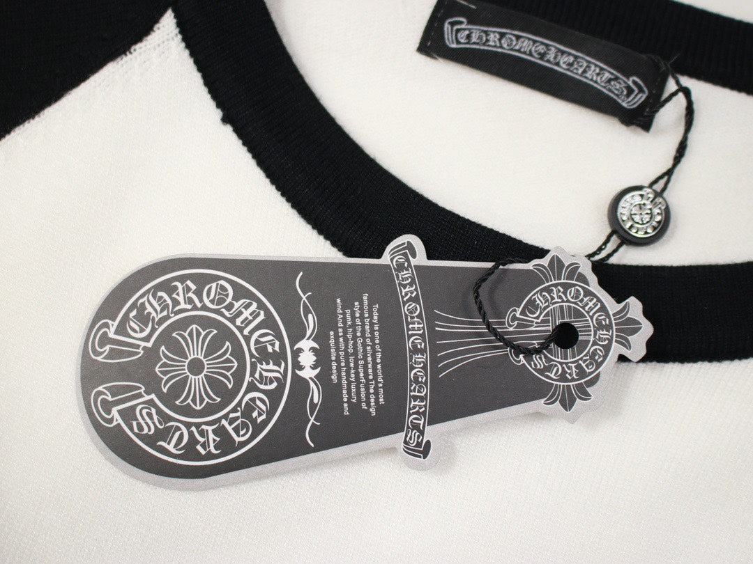 CHROME HEARTS HORSE SHOE LOGO LONGSLEEVE WHITE BLACK - Vanté®