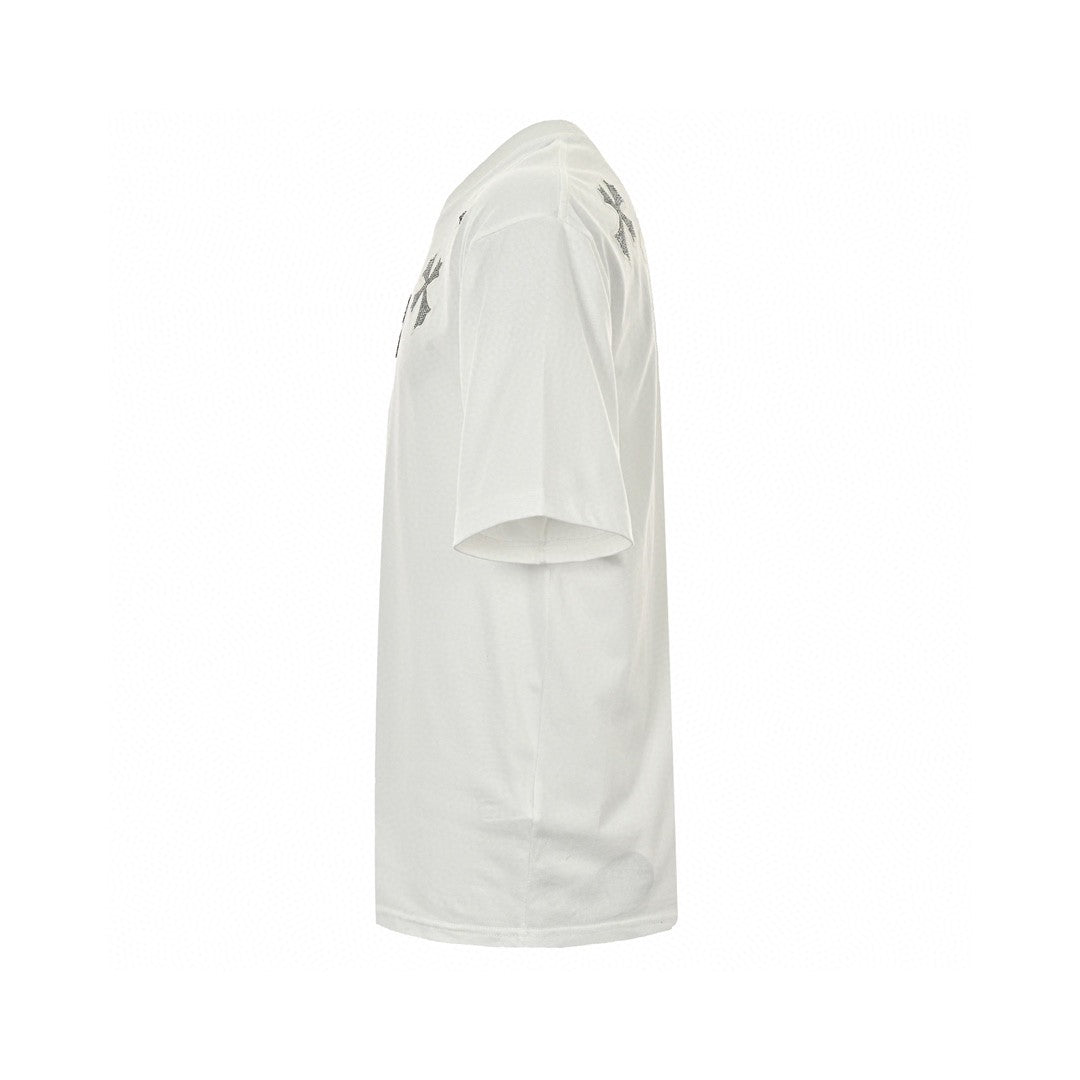 CHROME HEARTS CROSS PATCH COLLAR T-SHIRT WHITE - Vanté®