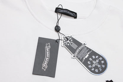 CHROME HEARTS BLACK CROSS SWEATSHIRT WHITE - Vanté®