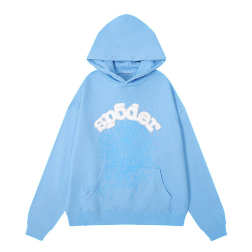SP5DER WEB HOODIE SKY BLUE - Vanté®