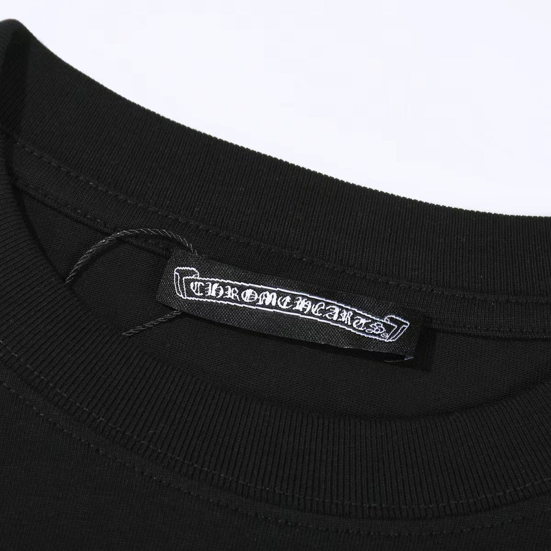 CHROME HEARTS WHITE DOUBLE CROSS T-SHIRT BLACK - Vanté®