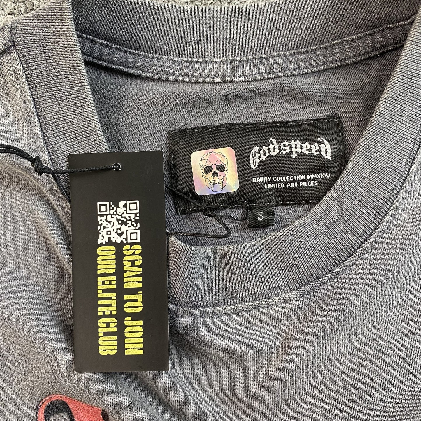 GODSPEED E PLURIBUS UNUM T-SHIRT WASHED GREY - Vanté®