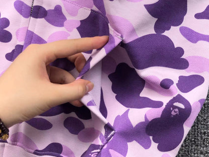 BAPE COLOR CAMO FULL ZIP HOODIE PURPLE - Vanté®