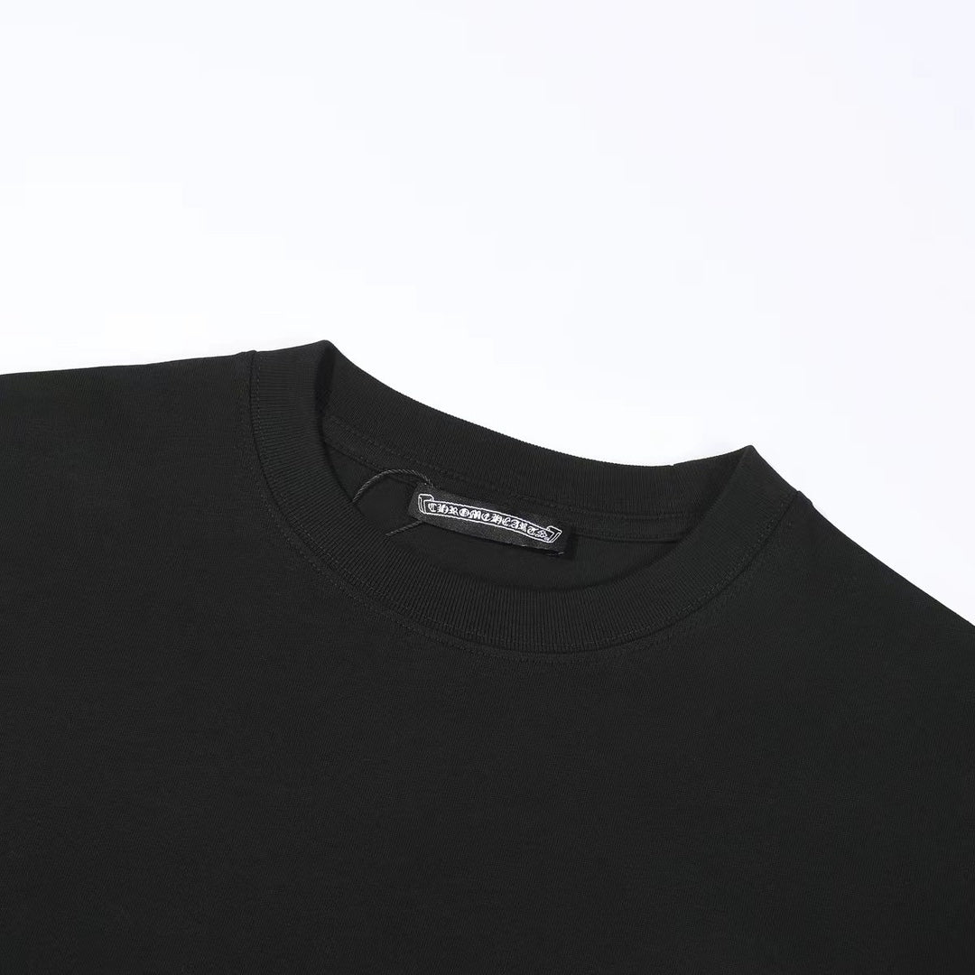 CHROME HEARTS WHITE DOUBLE CROSS T-SHIRT BLACK - Vanté®