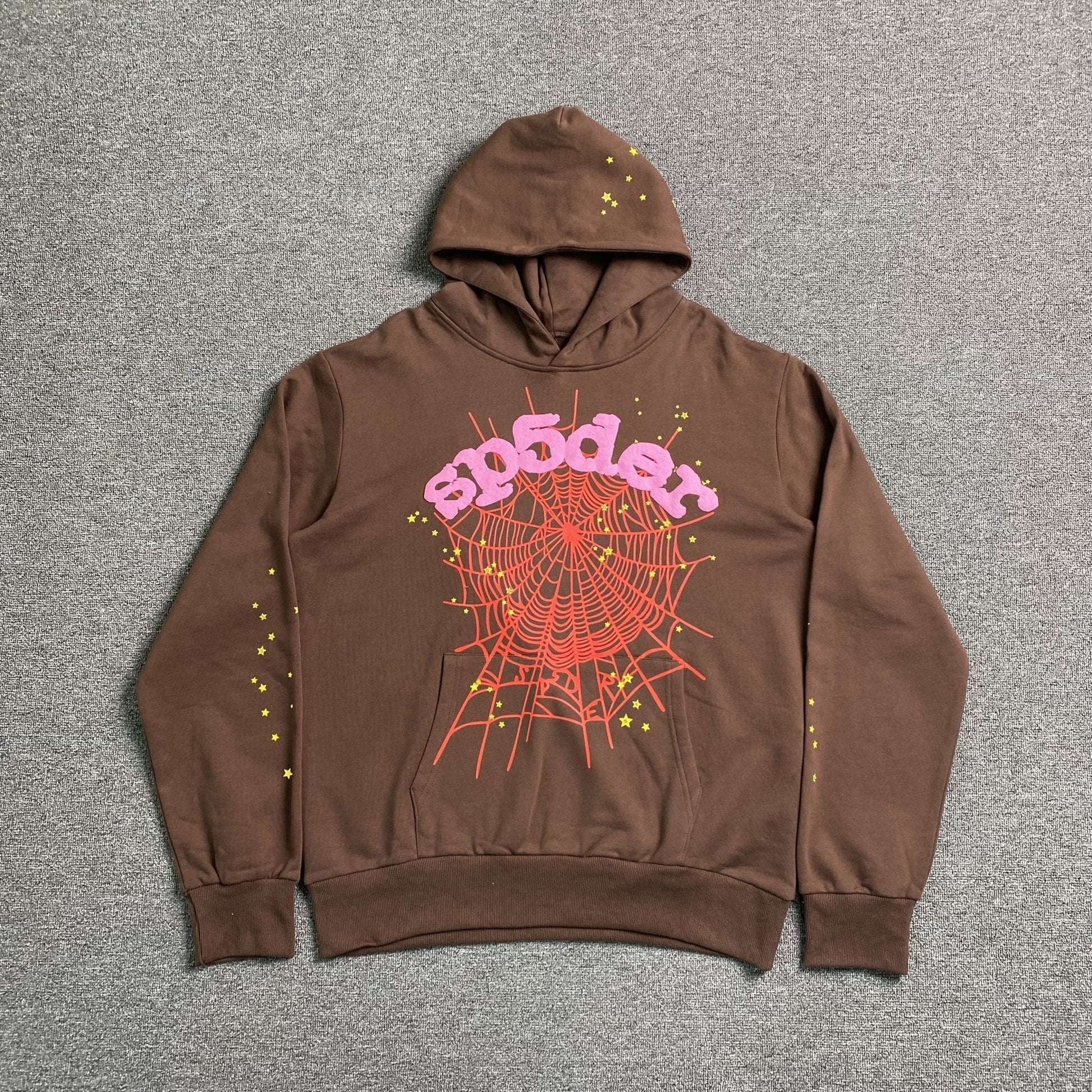 SP5DER WEB HOODIE BROWN - Vanté®